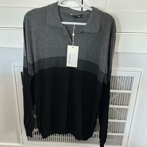 RNT23. Men’s, black & gray sweater. NWT.